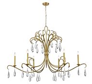 Amara 6-Light Chandelier in Gilded Gold