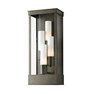 Hubbardton Forge 23 Inch 4 Light Portico Large Outdoor Sconce in Coastal Dark Smoke