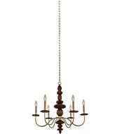 Kalco Lassen 6 Light Rustic Chandelier in Champagne Gold