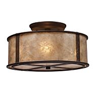 Barringer 3-Light Semi-Flush Mount in Aged Bronze