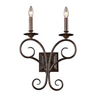 Gloucester 2-Light Wall Sconce in Weathered Bronze