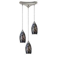 Galaxy 3-Light Pendant in Satin Nickel