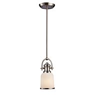 Brooksdale 1-Light Mini Pendant in Satin Nickel