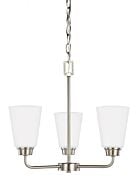 Sea Gull Kerrville 3 Light Chandelier in Brushed Nickel