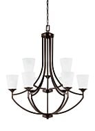 Sea Gull Hanford 9 Light Chandelier in Bronze