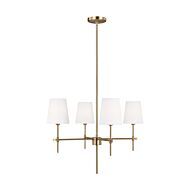 Baker 4-Light Chandelier in Satin Brass