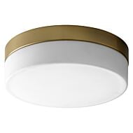 Zuri 1-Light LED Ceiling Mount in Aged Brass