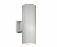 Chiasso 2-Light Outdoor Wall Mount in Satin Aluminum