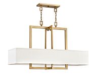 Hinkley Hampton 4-Light Linear Chandelier In Brushed Bronze