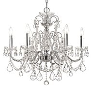 Crystorama Imperial 6 Light Crystal Chandelier in Polished Chrome