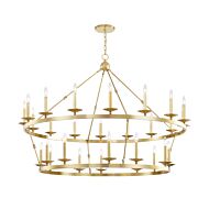 Allendale 28-Light Chandelier in Aged Brass