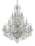 Crystorama Imperial 26 Light 46 Inch Traditional Chandelier in Polished Chrome with Clear Hand Cut Crystals