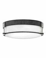 Hinkley Colbin 3-Light Flush Mount Ceiling Light In Aged Zinc