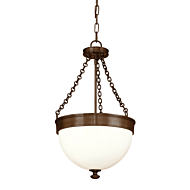 Hudson Valley Barrington 3 Light 24 Inch Pendant Light in Historic Bronze