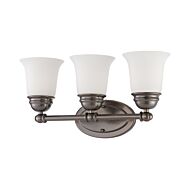 Bella 3-Light Bathroom Vanity Light in Oiled Bronze