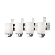 Pendenza 4-Light Bathroom Vanity Light in Brushed Nickel