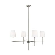 Baker 4-Light Chandelier in Brushed Nickel