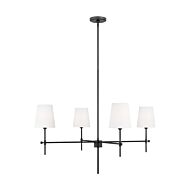 Baker 4-Light Chandelier in Midnight Black