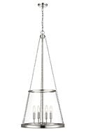 Z-Lite Prescott 4-Light Pendant Light In Polished Nickel