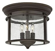 Hinkley Gentry 3-Light Flush Mount Ceiling Light In Olde Bronze