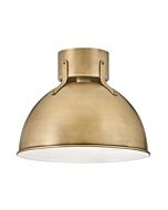 Hinkley Argo 1-Light Flush Mount Ceiling Light In Heritage Brass