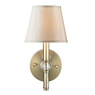 Waverly 1-Light Wall Sconce in Aged Brass