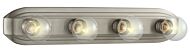 Value Bathroom Vanity Light 4-Light Bath Bar in Brushed Nickel