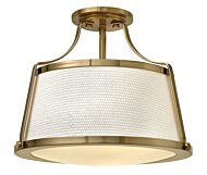 Hinkley Charlotte 1-Light Semi-Flush Ceiling Light In Brushed Caramel