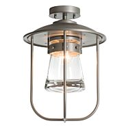 Hubbardton Forge 16 Inch Erlenmeyer Outdoor Ceiling Light in Coastal Burnished Steel