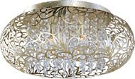 Arabesque 7-Light LED Flush Mount in Golden Silver