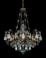 Renaissance Rock Crystal 8-Light Pendant in Heirloom Gold