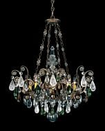 Renaissance Rock Crystal 8-Light Pendant in Antique Pewter