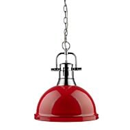 Golden Duncan 17 Inch Pendant Light in Chrome