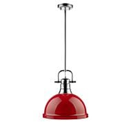 Golden Duncan 15 Inch Pendant Light in Chrome