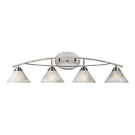 Elysburg 4-Light Bathroom Vanity Light in Satin Nickel