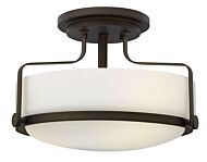 Hinkley Harper 3-Light Semi-Flush Ceiling Light In Oil Rubbed Bronze