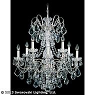 New Orleans 10-Light Chandelier in Antique Silver