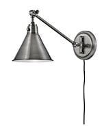 Hinkley Arti 1-Light Wall Sconce In Polished Antique Nickel