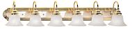 Belmont 6-Light Bathroom Vanity Light in Polished Brass & Polished Chrome