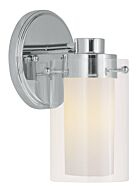 Manhattan 1-Light Bathroom Vanity Light in Polished Chrome