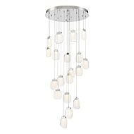 Eurofase Paget 19 Light Chandelier in Chrome