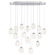 Eurofase Paget 16 Light Chandelier in Chrome