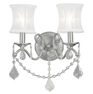 Newcastle 2-Light Wall Sconce in Brushed Nickel