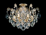 Renaissance 6-Light Semi-Flush Mount Ceiling Light in Antique Silver