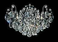 Renaissance 8-Light Semi-Flush Mount Ceiling Light in Antique Silver