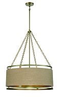 Minka Lavery 6 Light Pendant Light in Soft Brass