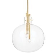 Hempstead 3-Light Pendant in Aged Brass