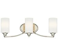 Minka Lavery Tilbury 3 Light Bathroom Vanity Light in Polished Nickel