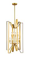 Z-Lite Marsala 8-Light Pendant Light In Polished Metallic Gold