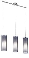 Pinto Nero 3-Light Pendant in Matte Nickel